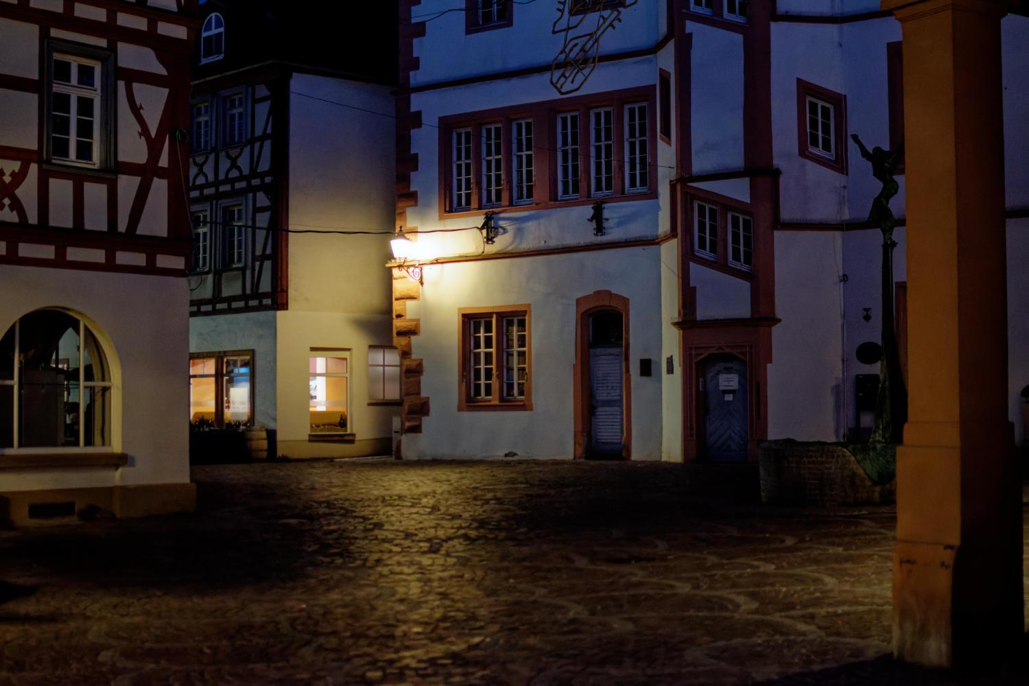 Innstadt von Alzey bei Nacht